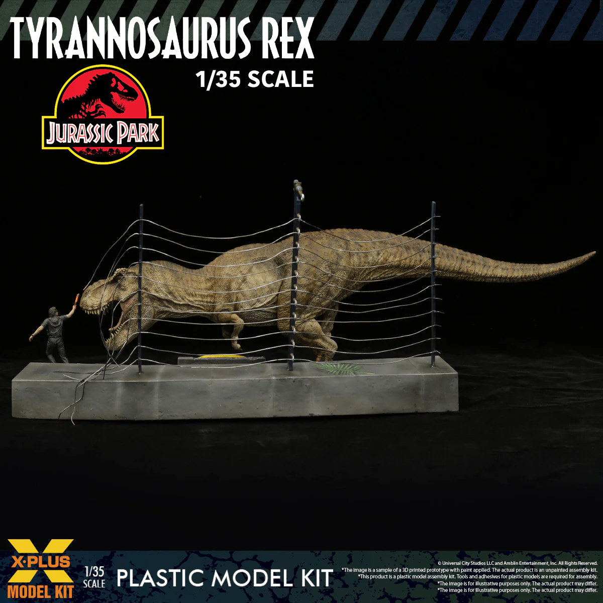 1/35 Scale Plastic Model Kit Jurassic Park Tyrannosaurus rex - Image 10