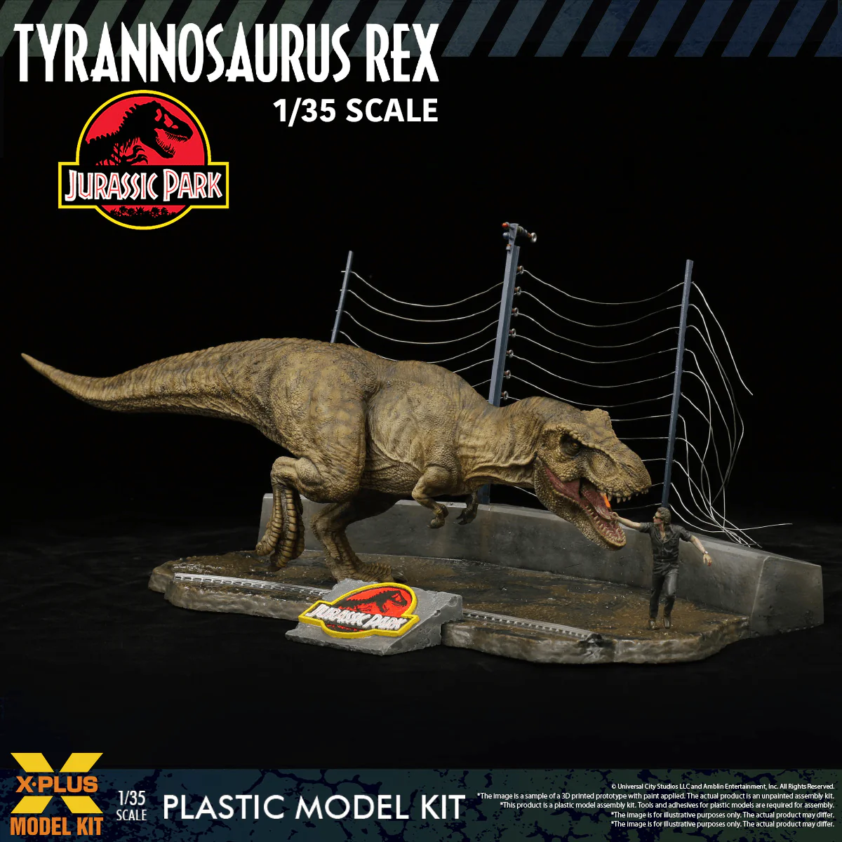 1/35 Scale Plastic Model Kit Jurassic Park Tyrannosaurus rex - Image 5