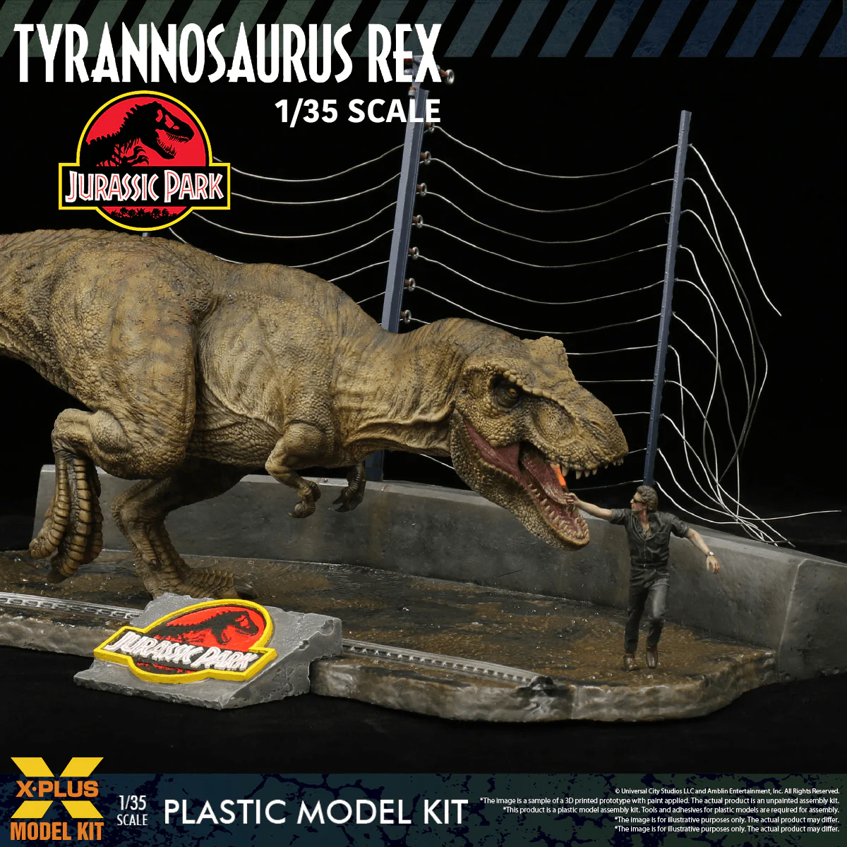 1/35 Scale Plastic Model Kit Jurassic Park Tyrannosaurus rex - Image 6