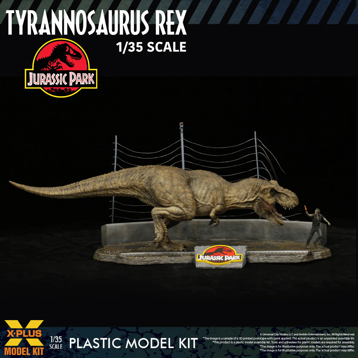 1/35 Scale Plastic Model Kit Jurassic Park Tyrannosaurus rex - Image 7
