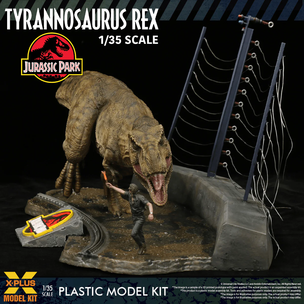 1/35 Scale Plastic Model Kit Jurassic Park Tyrannosaurus rex - Image 8