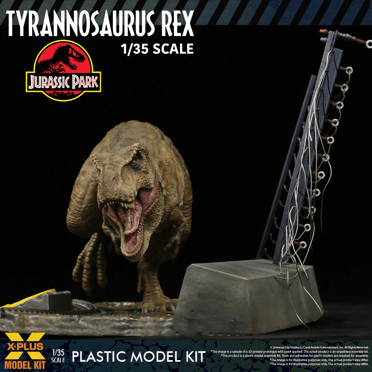 1/35 Scale Plastic Model Kit Jurassic Park Tyrannosaurus rex - Image 9