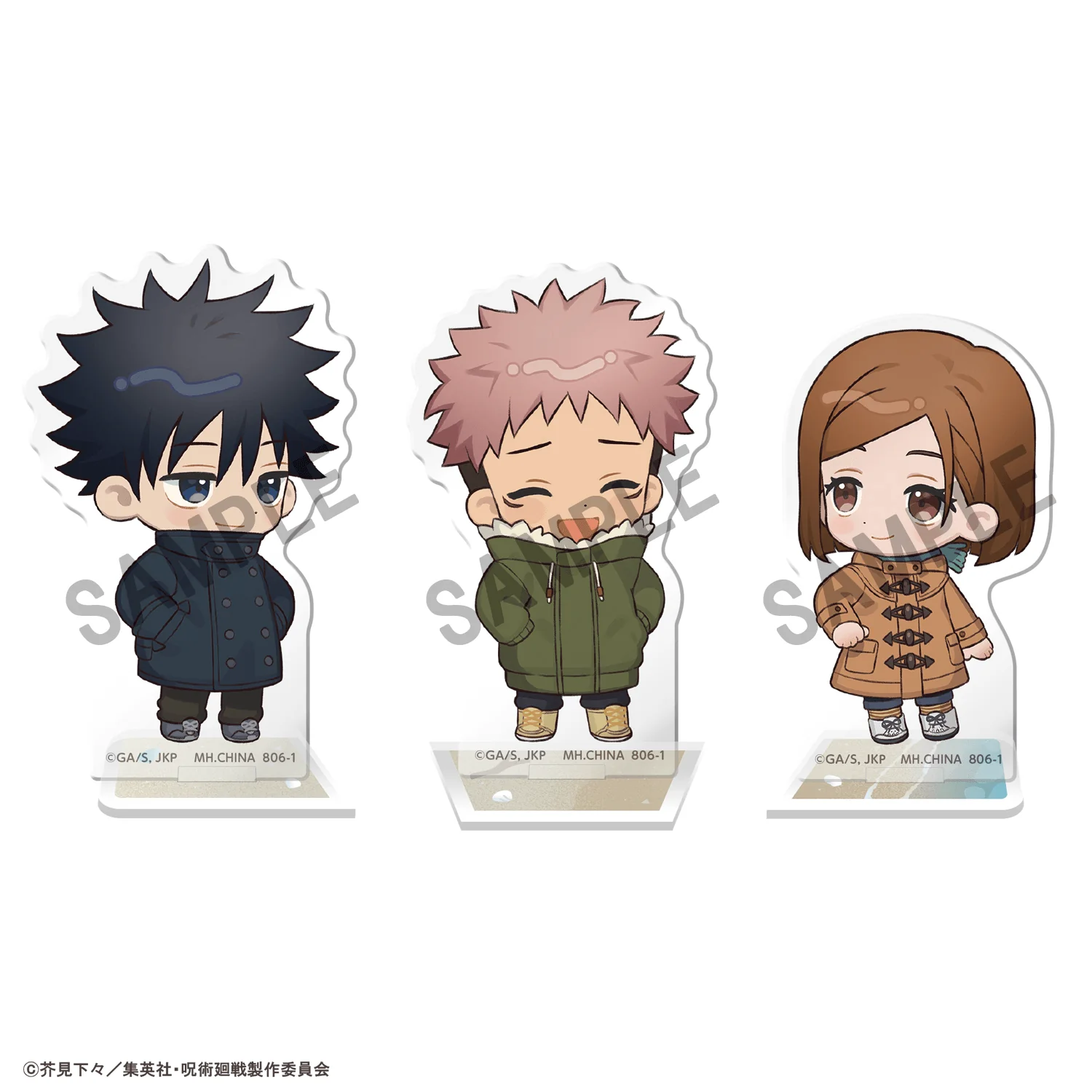 Acrylic Stand Buddycolle Anime Jujutsu Kaisen 5th Anniversary C Megumi Fushiguro・Yuji Itadori・Nobara Kugisaki
