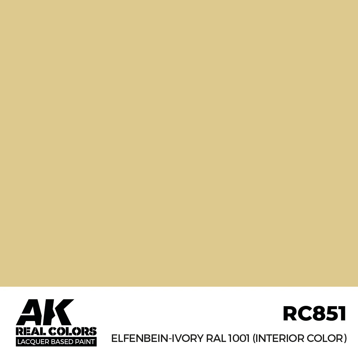 AK Interactive Real Colors Elfenbein-Ivory RAL 1001 (Interior Color) 17 ml.