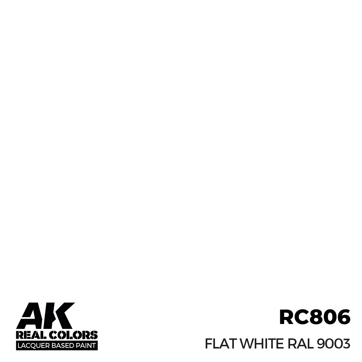 AK Interactive Real Colors Flat White RAL 9003 17 ml.