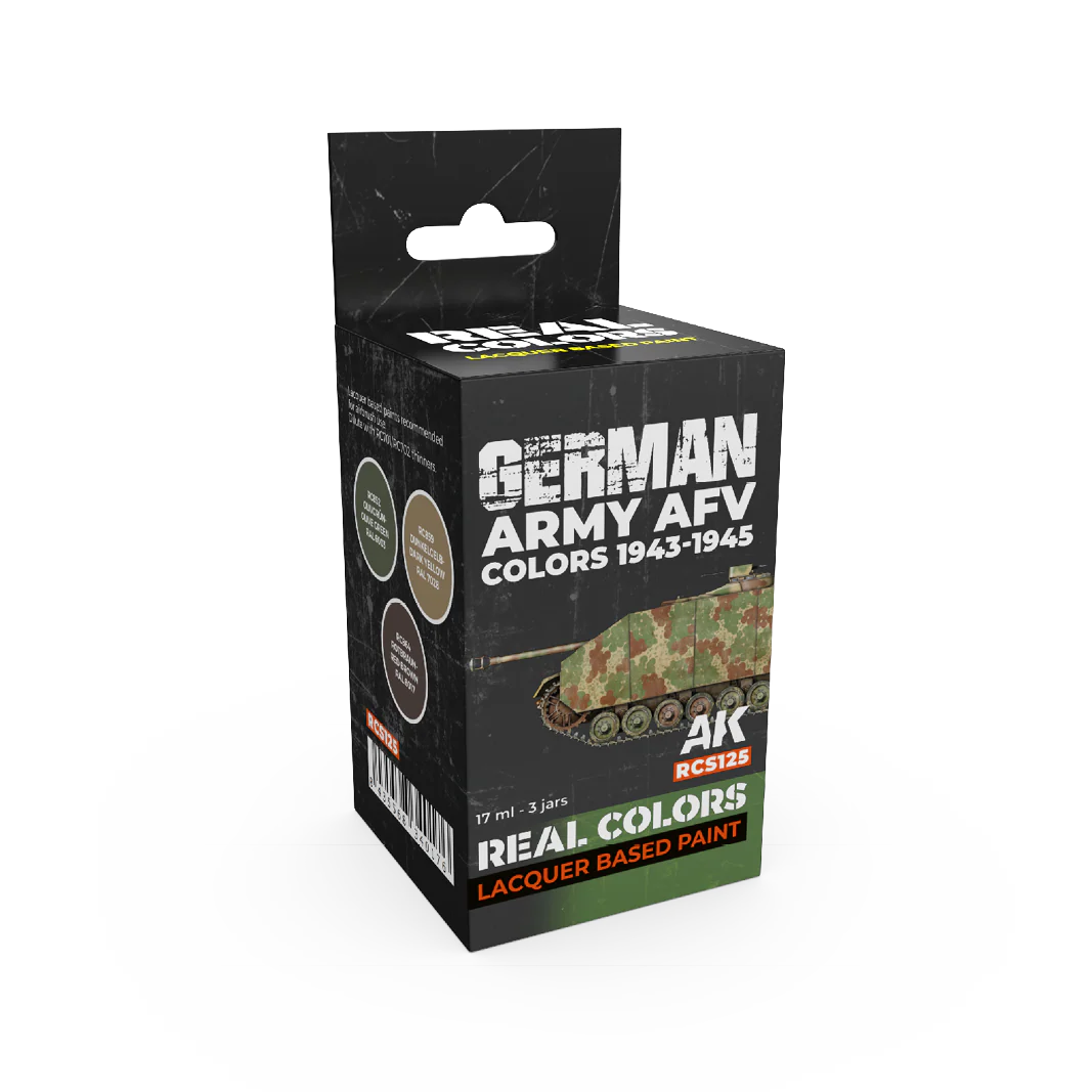 AK Interactive Real Colors German Army AFV Colors 1943-1945 Set (Set of 3)