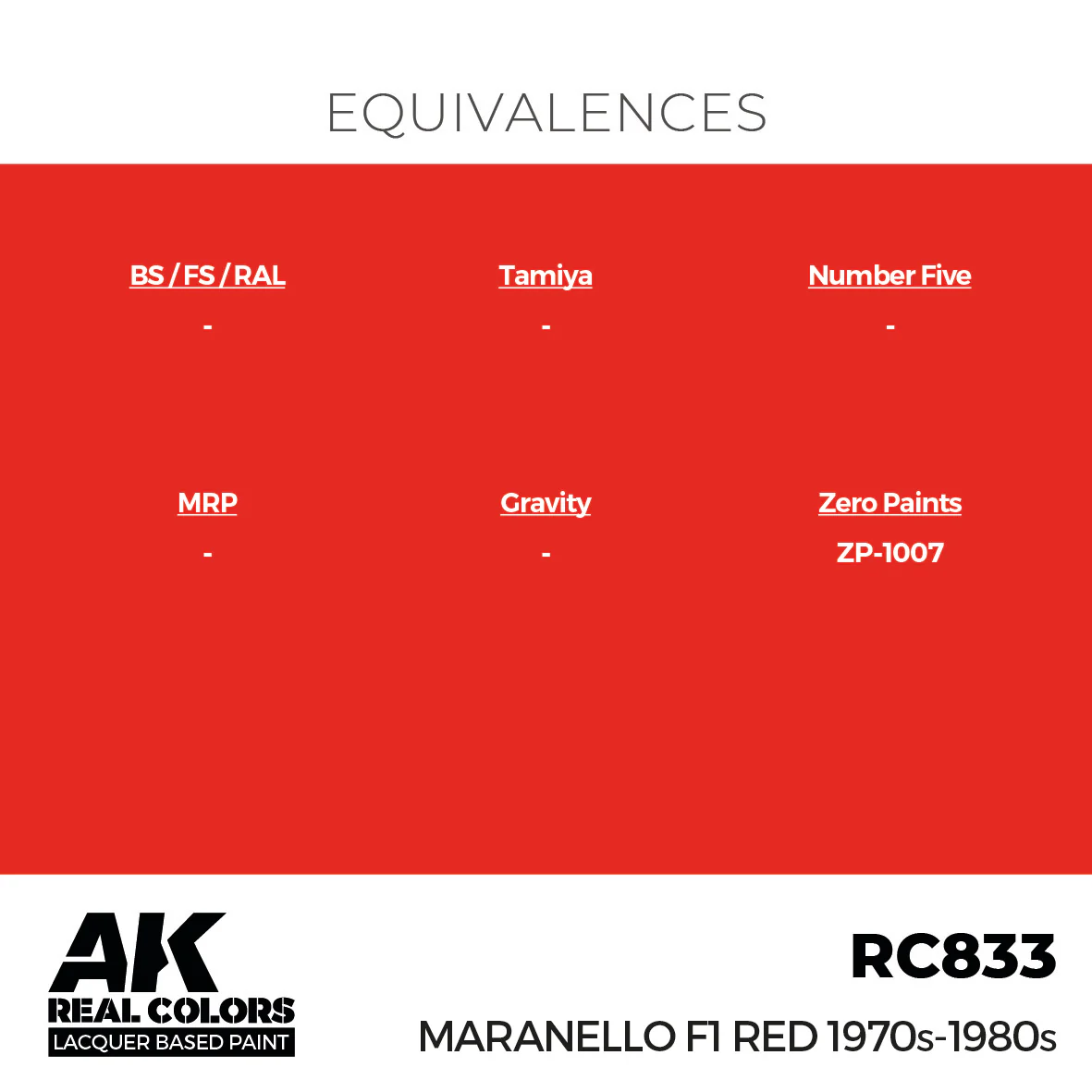 AK Interactive Real Colors Maranello F1 Red 1970s-1980s 17 ml. - Image 2