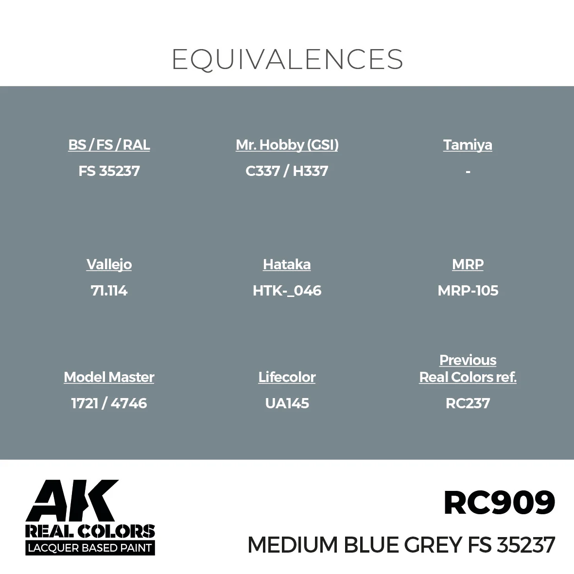 AK Interactive Real Colors Medium Blue Grey FS 35237 17 ml. - Image 3