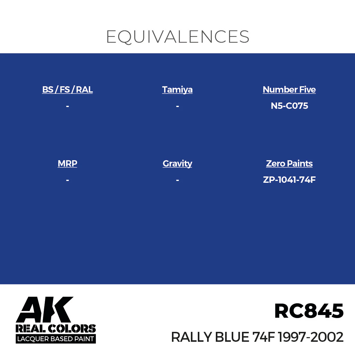 AK Interactive Real Colors Rally Blue 74F 1997-2002 17 ml. - Image 3