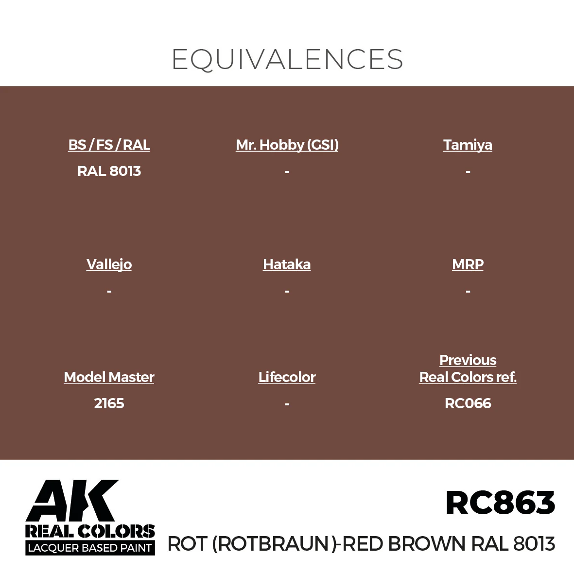 AK Interactive Real Colors Rot (Rotbraun)-Red Brown RAL 8013 17 ml. - Image 2