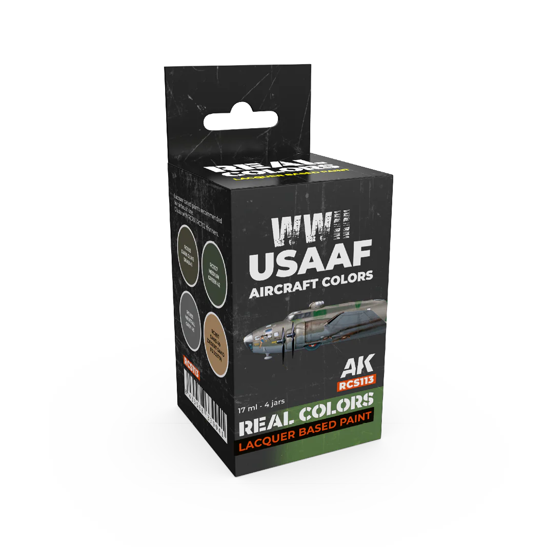 AK Interactive Real Colors WWII USAAF Aircraft Colors Set (Set of 4)