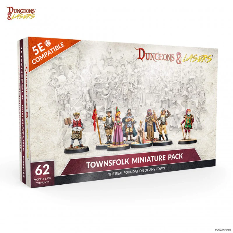Archon Studio Dungeons and Lasers: Townsfolk Miniature Pack (D&L: Miniatures)