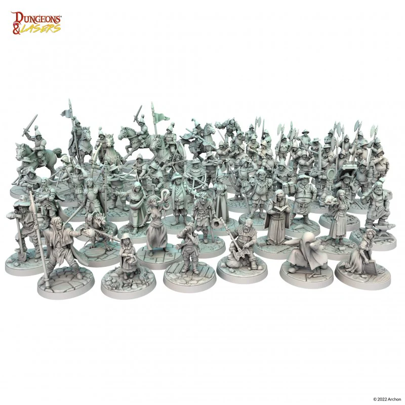 Archon Studio Dungeons and Lasers: Townsfolk Miniature Pack (D&L: Miniatures) - Image 2