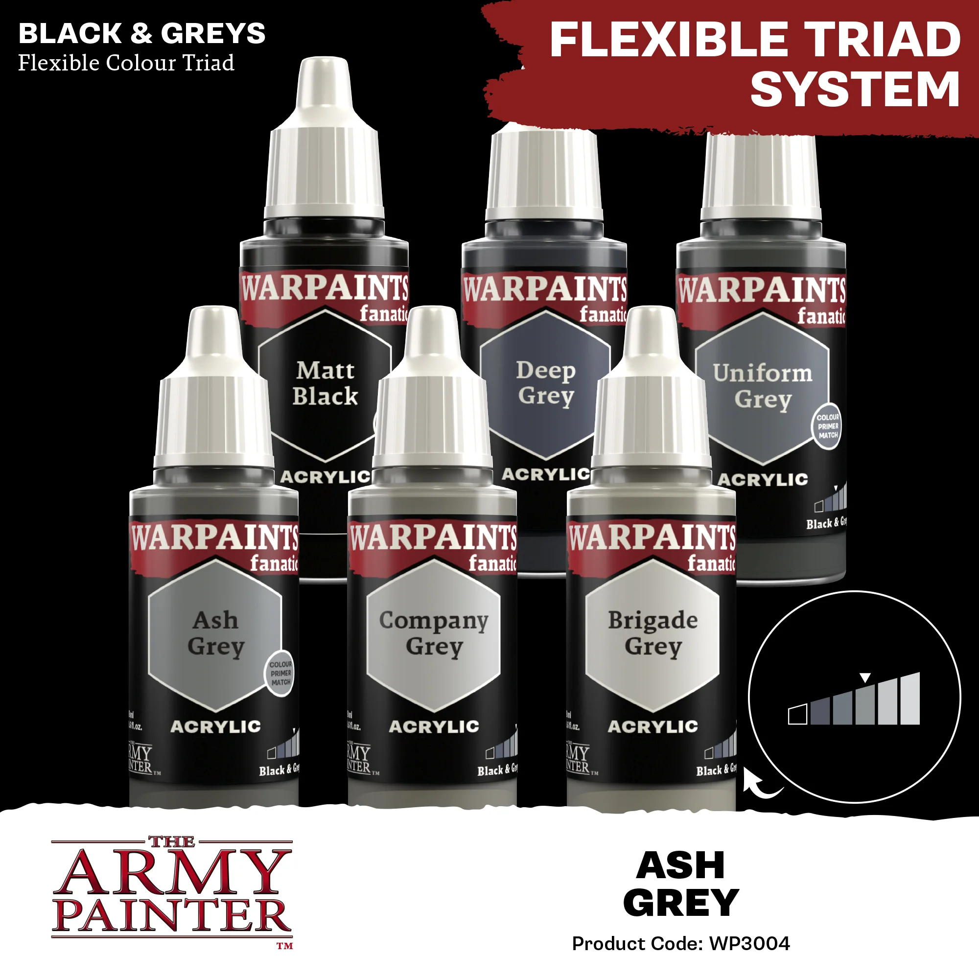 Army Painter Warpaints Fanatic Acrylic, Ash Grey - Image 4