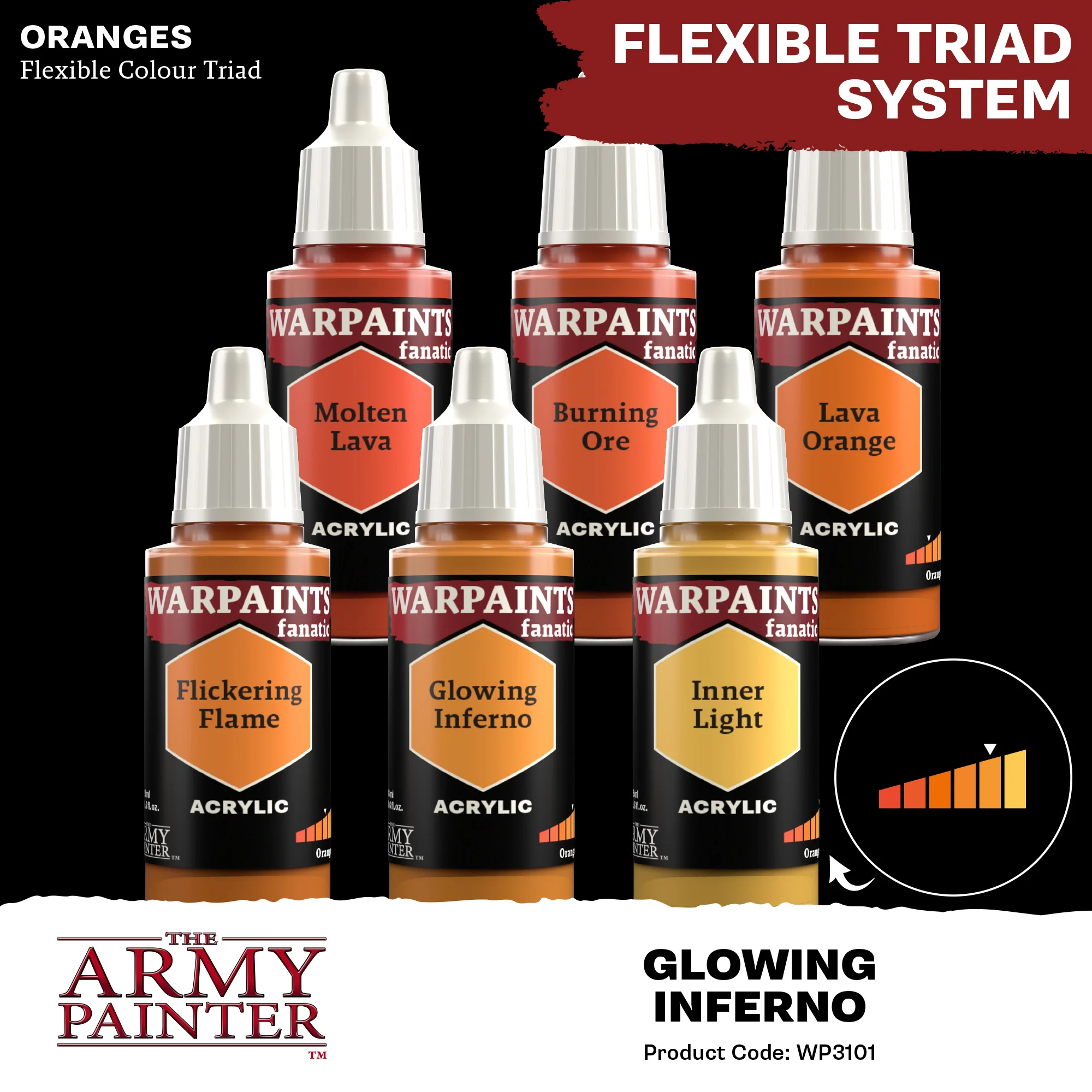 Army Painter Warpaints Fanatic Acrylic, Glowing Inferno - Image 4
