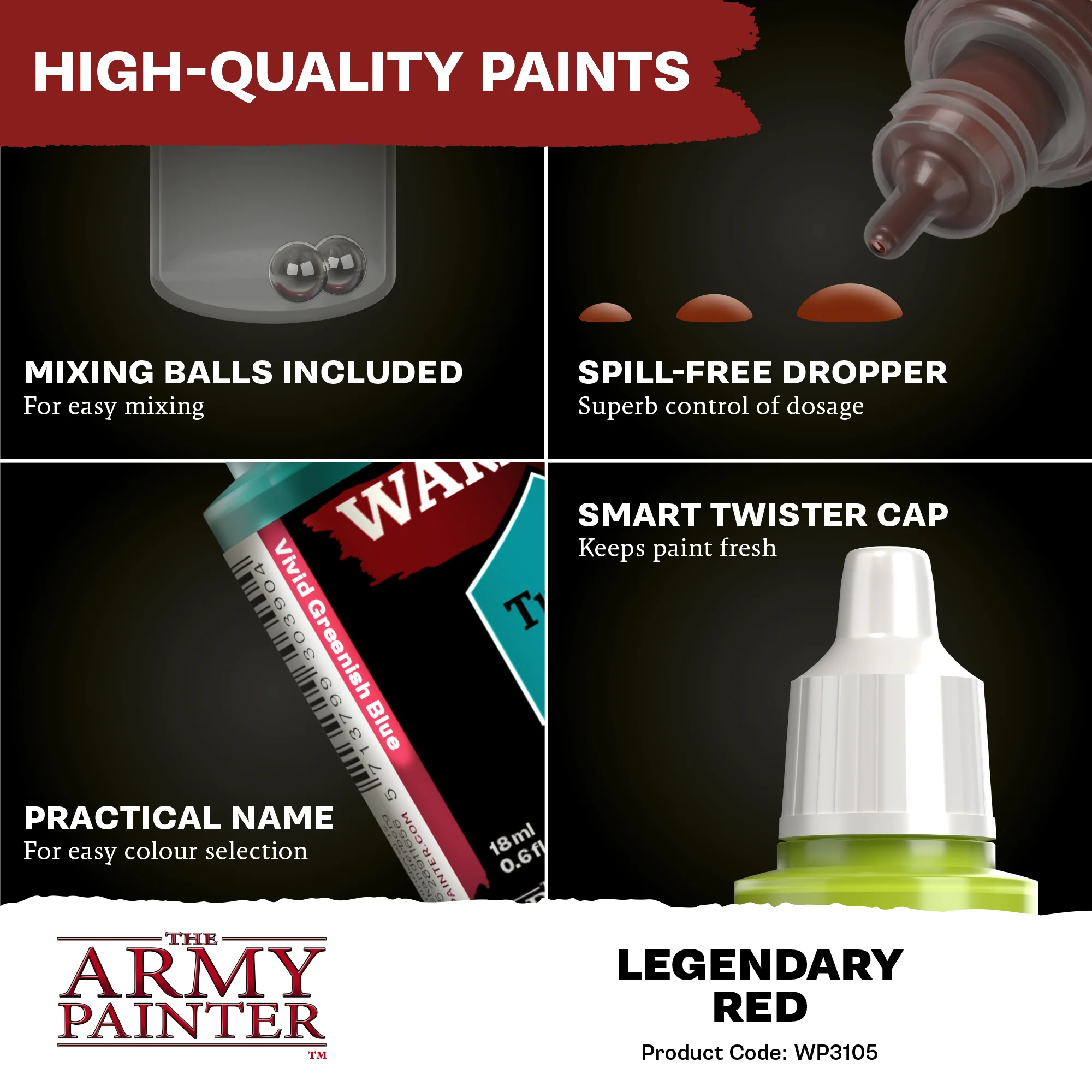 Army Painter Warpaints Fanatic Acrylic, Legendary Red - Image 5