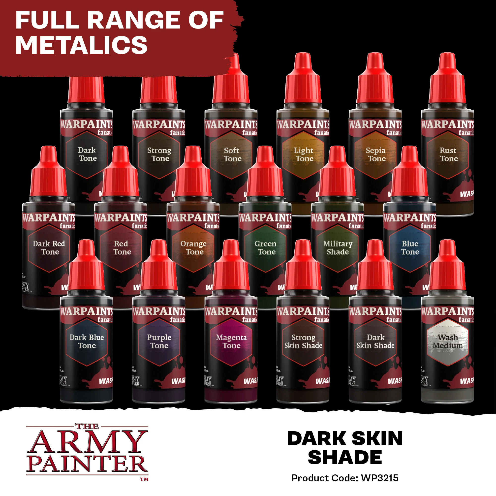 Army Painter Warpaints Fanatic Wash, Dark Skin Shade - Image 4