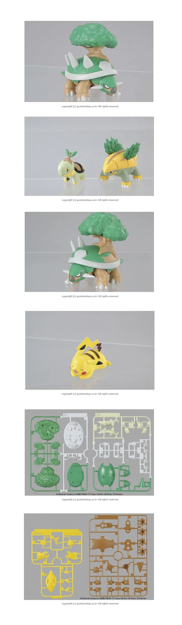 Pokémon Model Kit TORTERRA EVOLUTION SET - Image 3