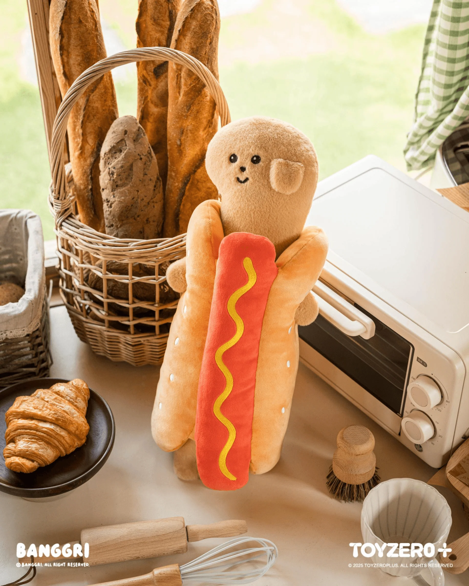 BANGGRI Bakery Series - 45cm Plush (Hot Dog Gingae) - Image 5