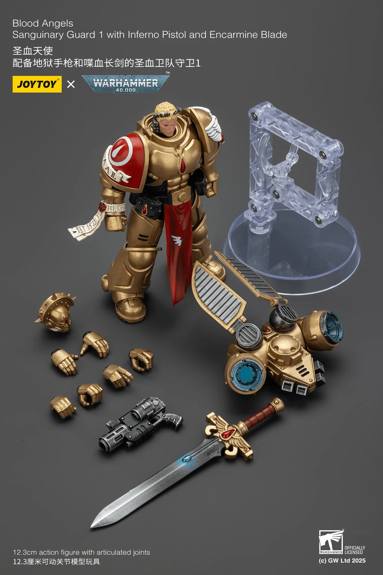 Blood Angels Sanguinary Guard 1 with Inferno Pistol and Encarmine Blade - Image 5