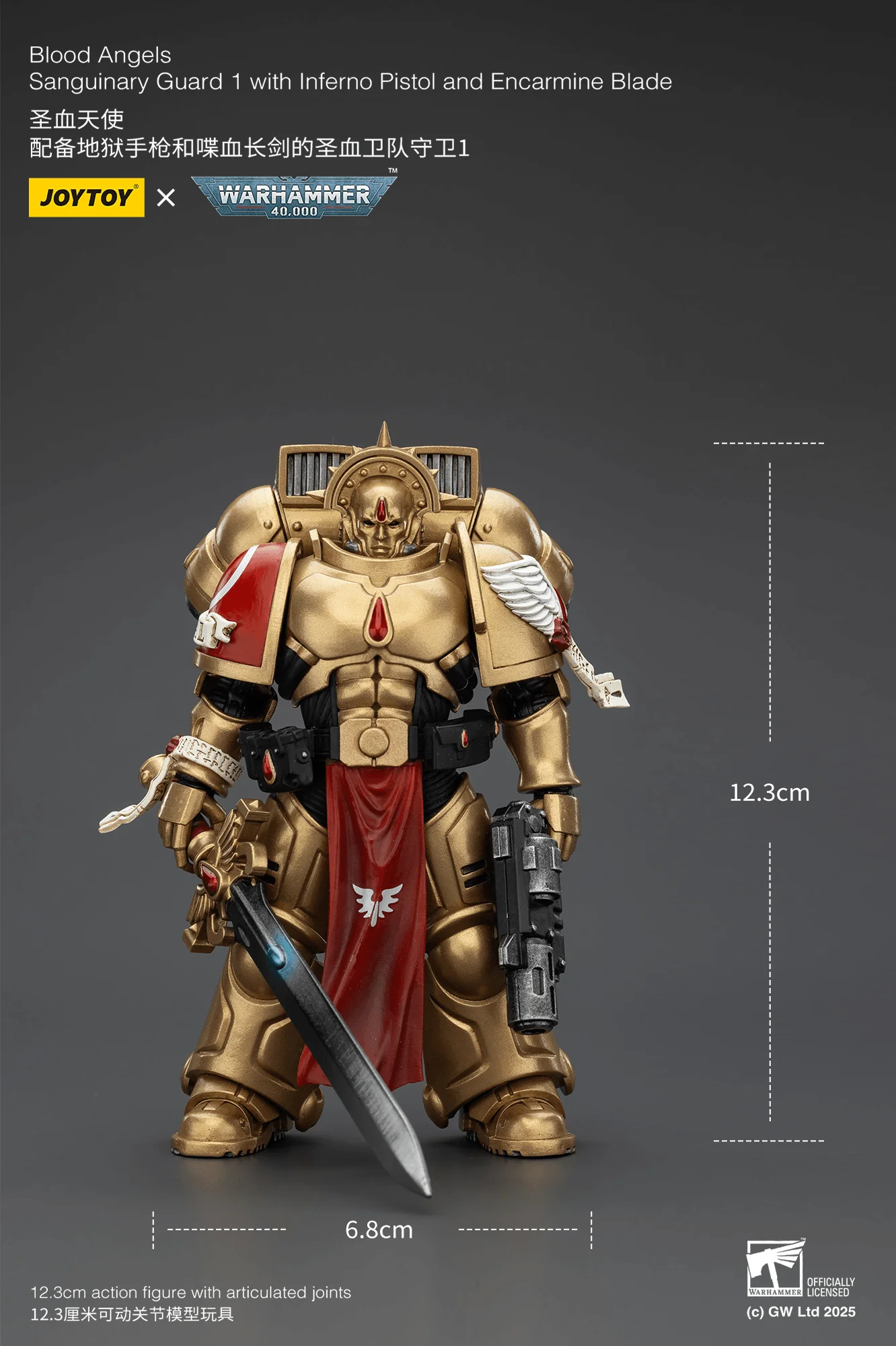 Blood Angels Sanguinary Guard 1 with Inferno Pistol and Encarmine Blade - Image 6