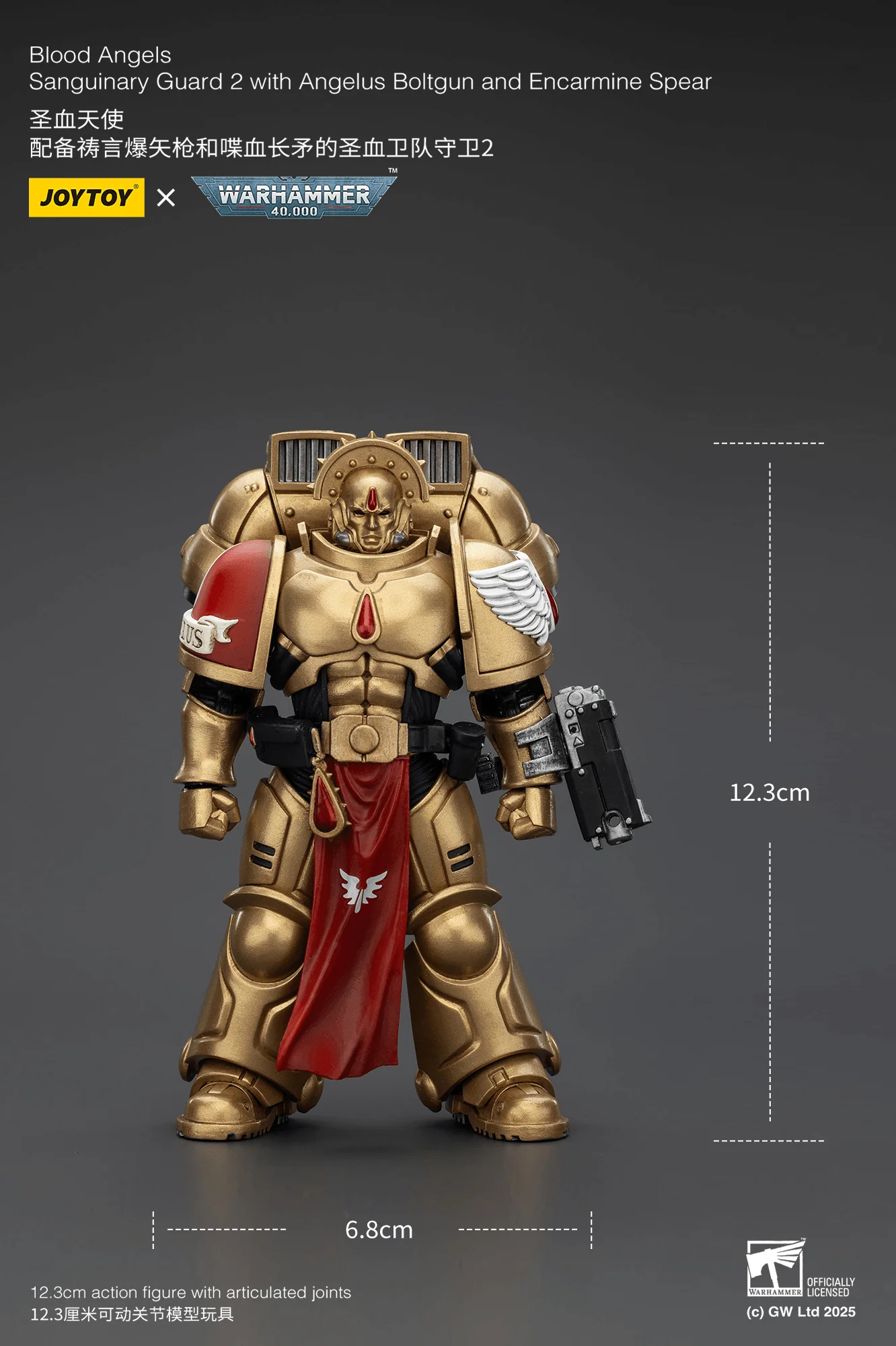 Blood Angels Sanguinary Guard 2 with Angelus Boltgun and Encarmine Spear - Image 6