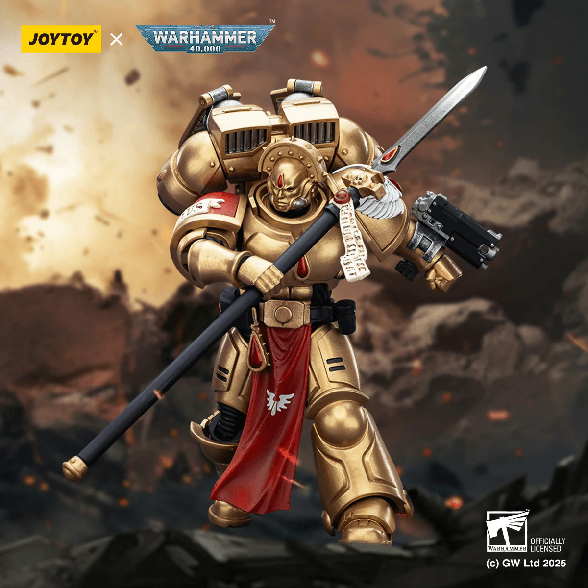 Blood Angels Sanguinary Guard 2 with Angelus Boltgun and Encarmine Spear - Image 7