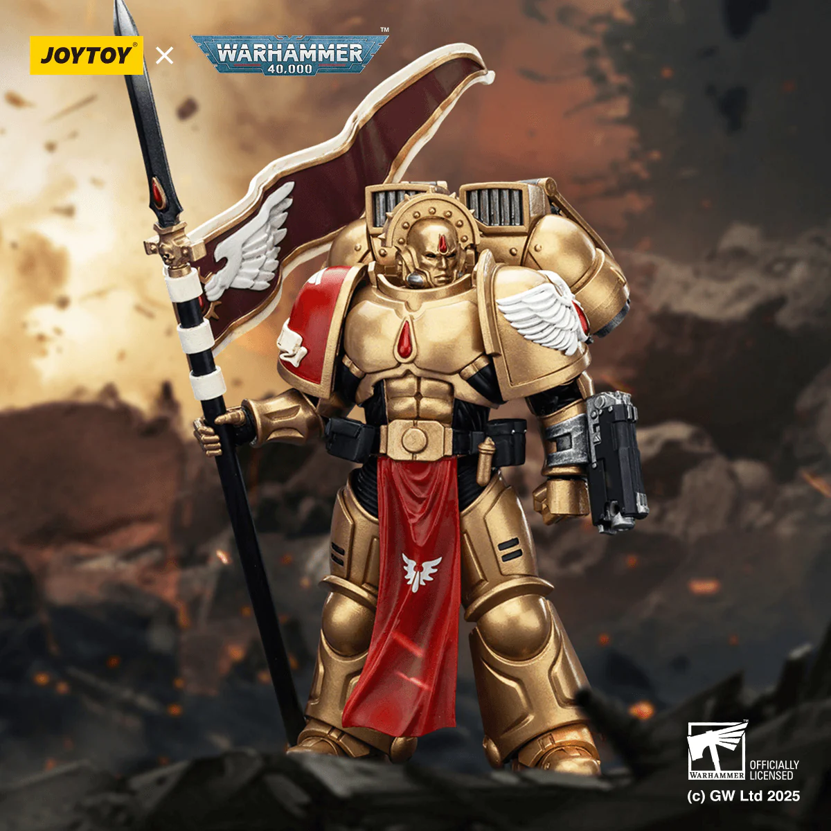 Blood Angels Sanguinary Guard 3 with Angelus Boltgun and Encarmine Spear - Image 8