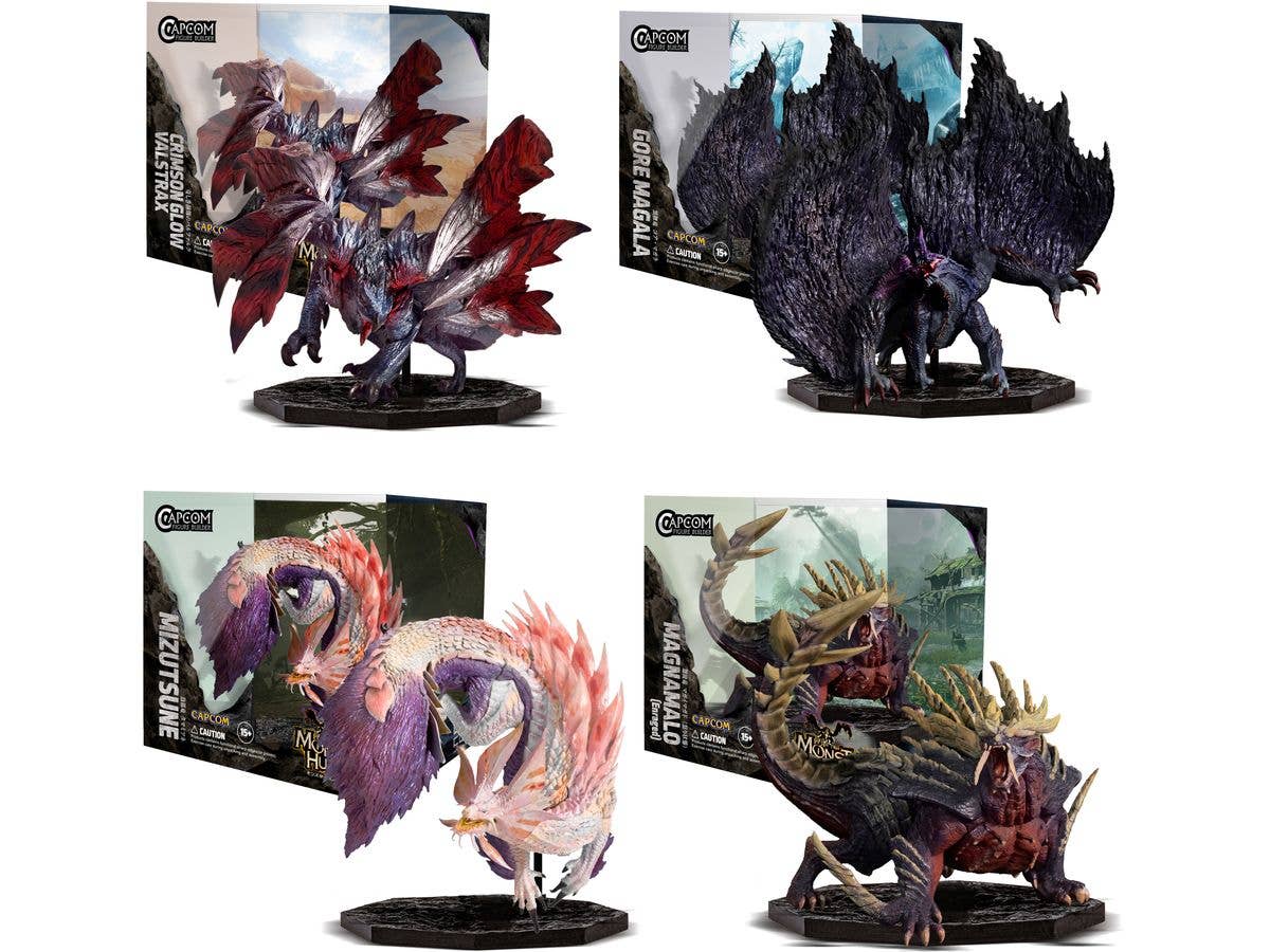 CAPCOM FIGURE BUILDER CUBE MONSTER HUNTER 4pces Box (Gore Magala/Crimson Glow Valstrax/Magnamalo (Enraged)/Mizutsune) (Box) - Image 2