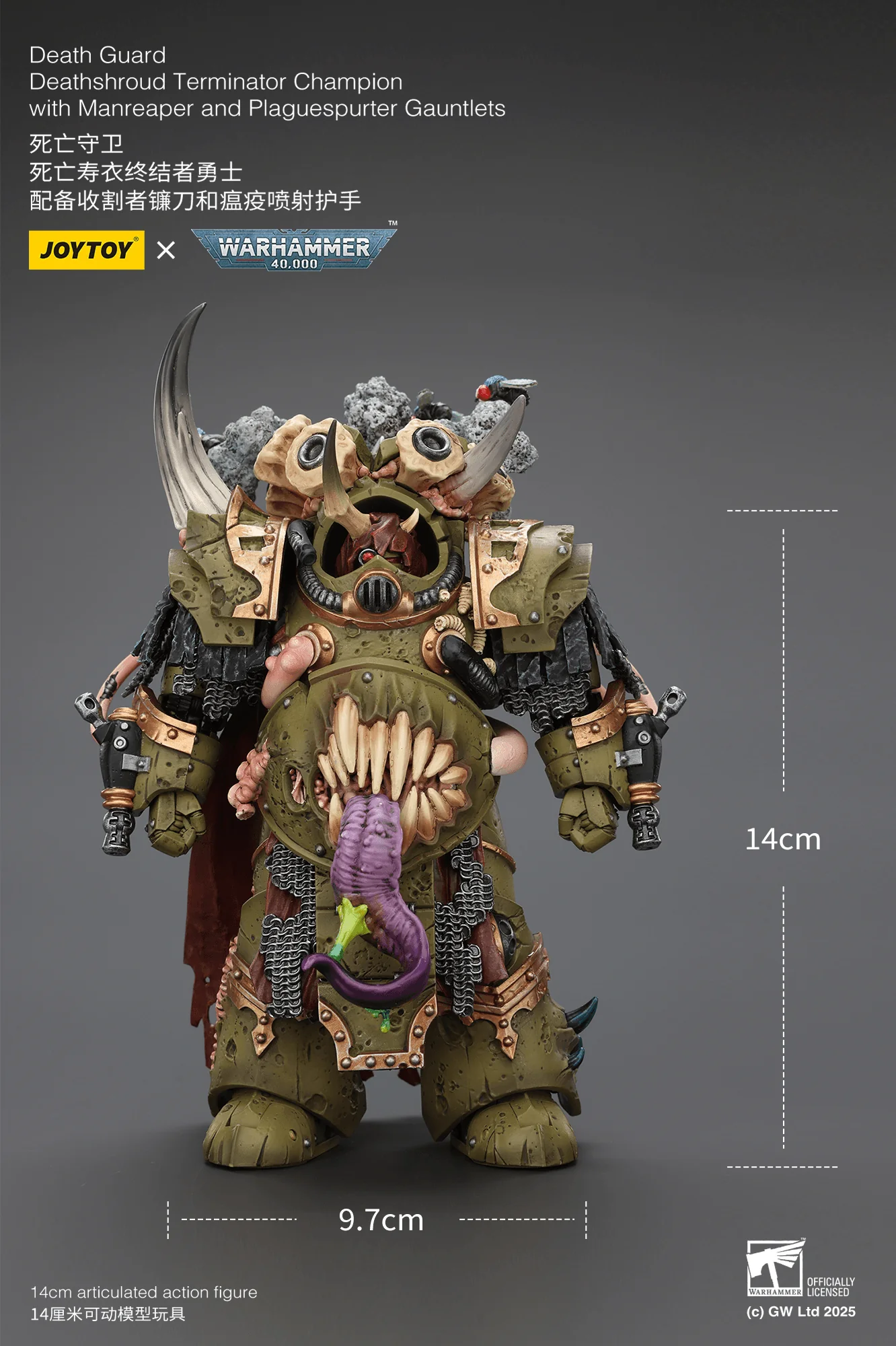 Death Guard Deathshroud Terminator Champion with Manreaper and Plaguespurter Gauntlets - Image 11