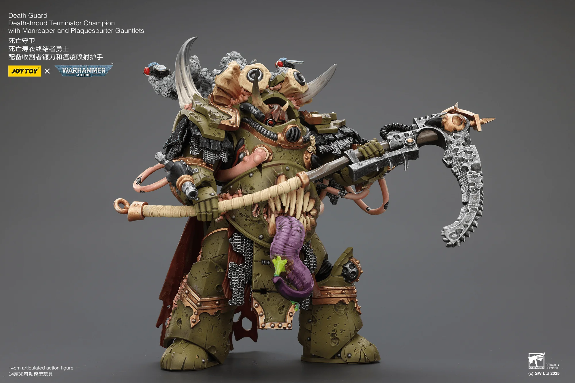 Death Guard Deathshroud Terminator Champion with Manreaper and Plaguespurter Gauntlets - Image 7