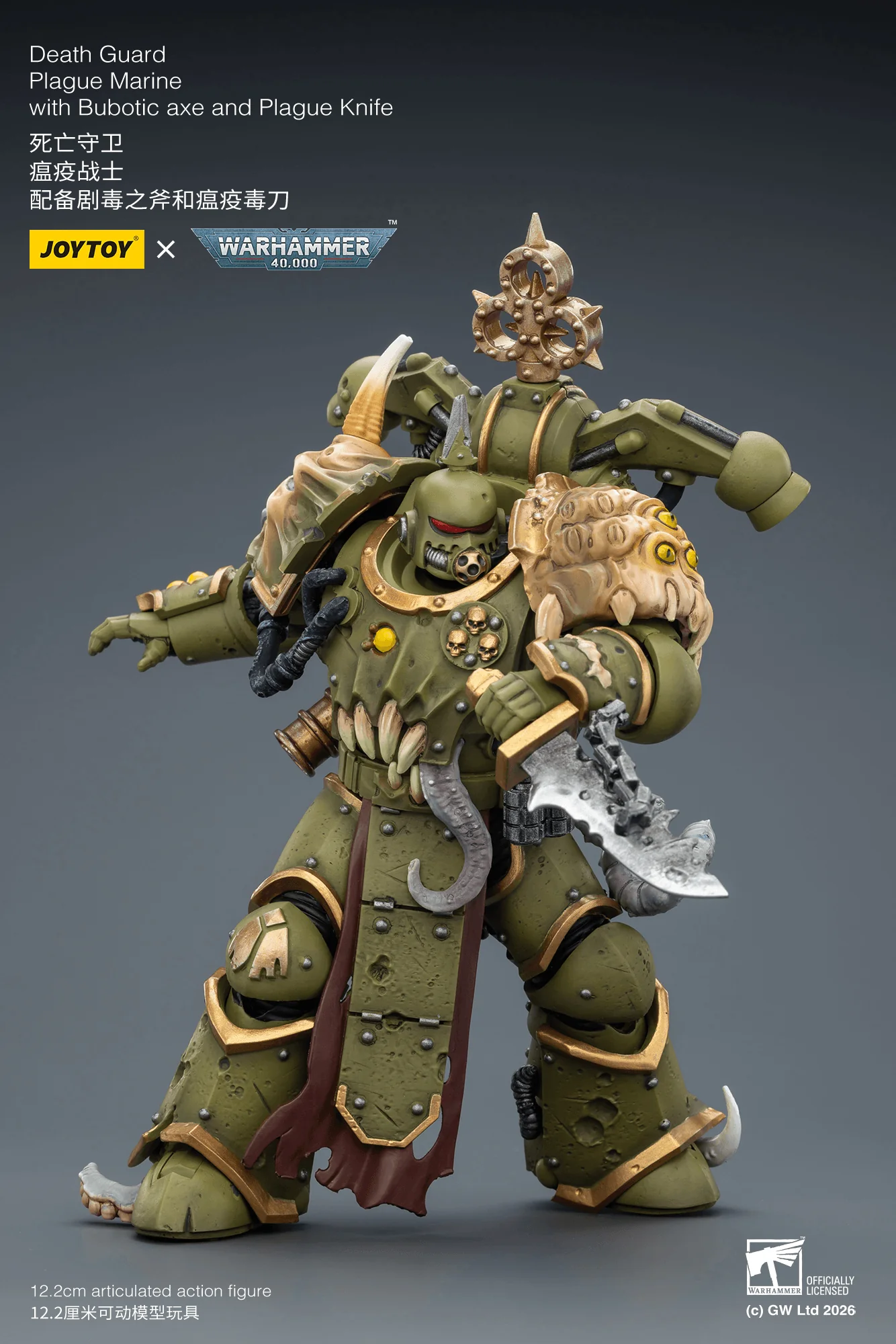Death Guard Plague Marine with Bubotic axe and Plague Knife - Image 10