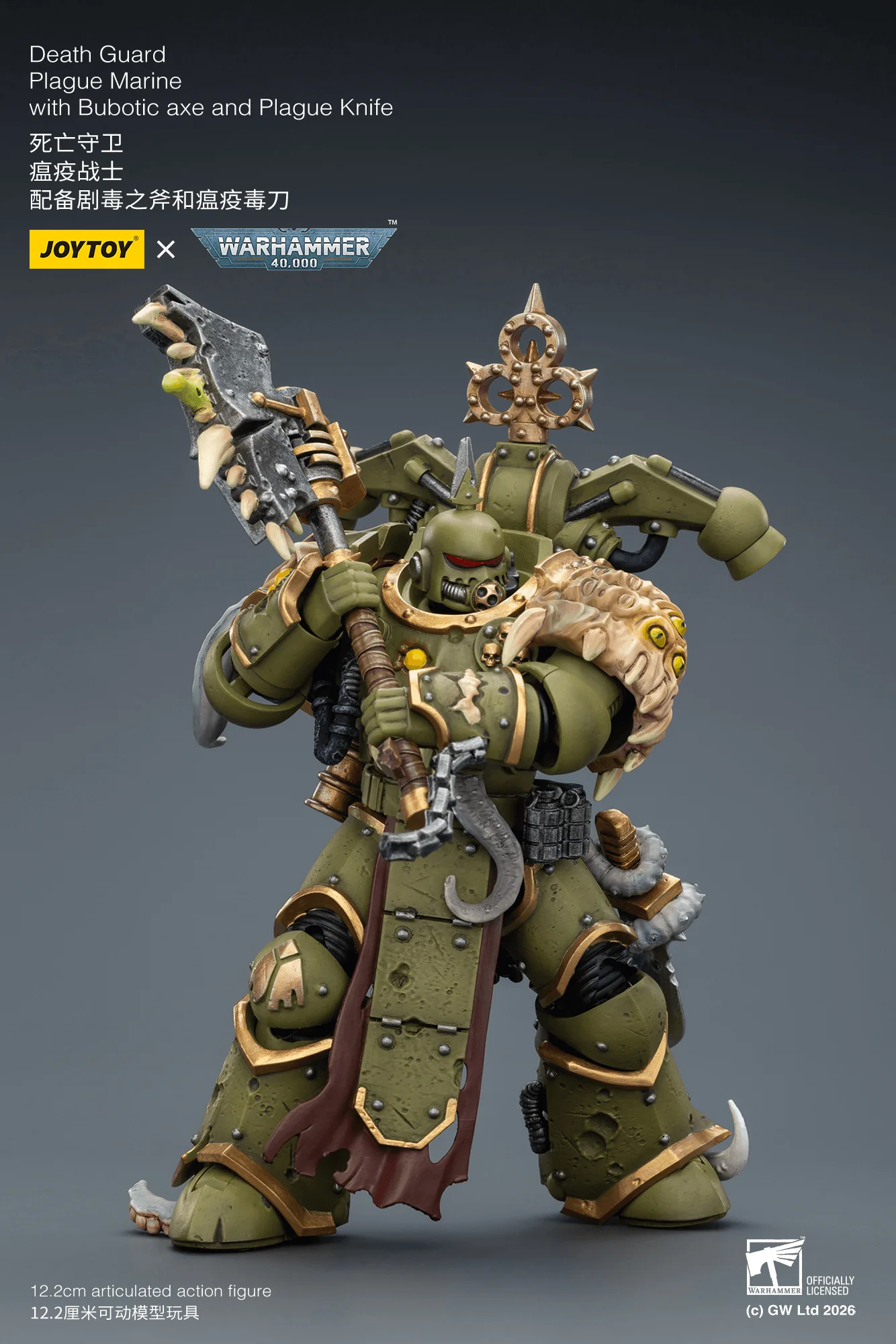 Death Guard Plague Marine with Bubotic axe and Plague Knife - Image 8