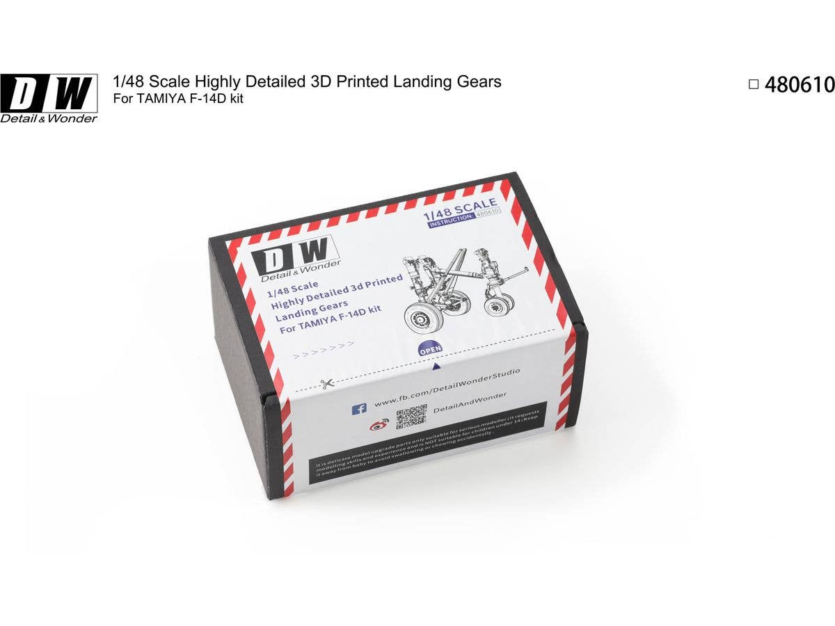 Detail & Wonder Studio 1/48 F-14D Landing Gear for TAMIYA Kit - Image 6