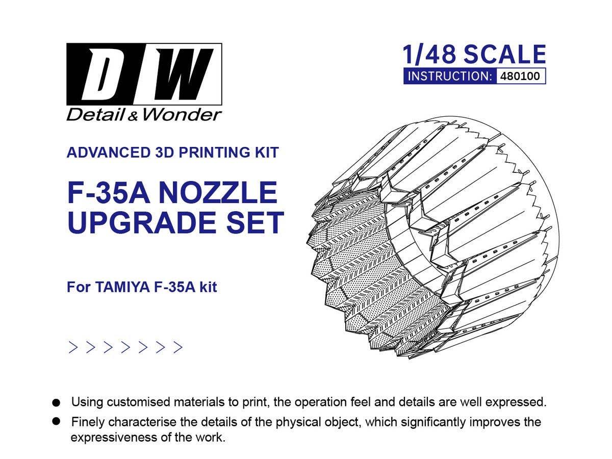 Detail & Wonder Studio 1/48 F-35A Lightning II Nozzles for TAMIYA Kit - Image 5