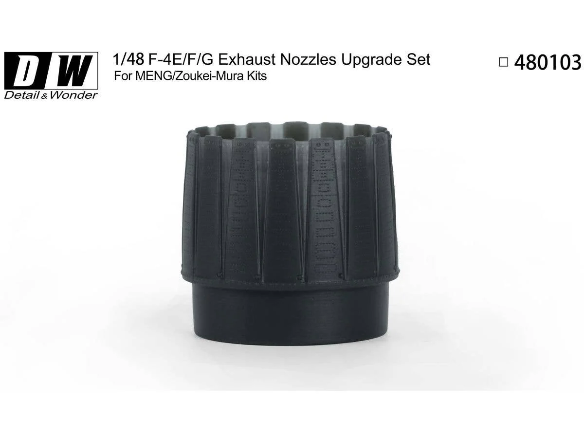 Detail & Wonder Studio 1/48 F-4E/F Exhaust Nozzles (late version)
for MENG, ZOUKEI-MURA Kit - Image 2