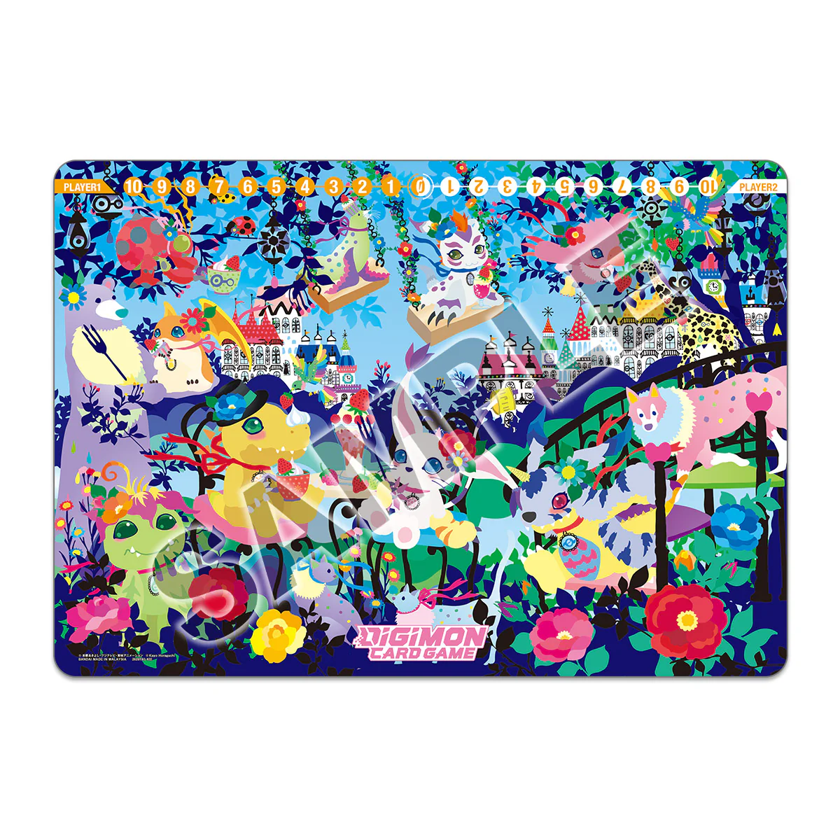 DIGIMON PLAYMAT AND CARD SET 2 - FLORAL FUN - Image 3