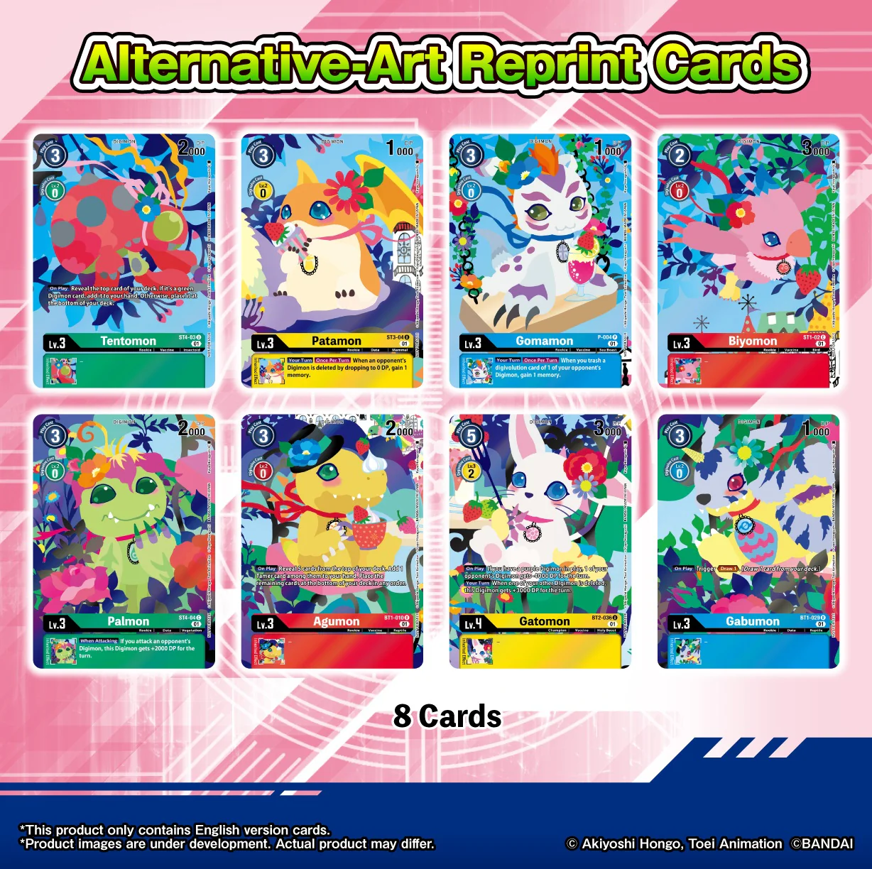 DIGIMON PLAYMAT AND CARD SET 2 - FLORAL FUN - Image 4