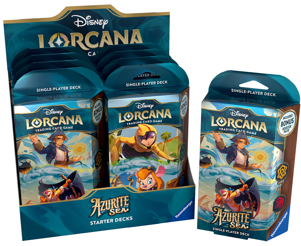 Disney Lorcana: Azurite Sea Starter Deck Display