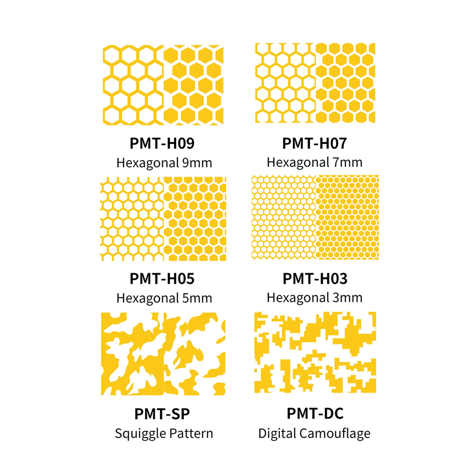 Dspiae PMT-H07 7mm Precut Masking Tape - 7mm Hexagona - Image 3
