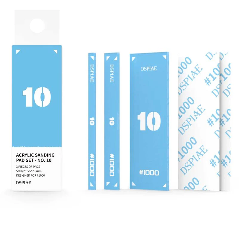 Dspiae PT-SP10 Acrylic Sanding Pad Set-Azure (1000# grit)