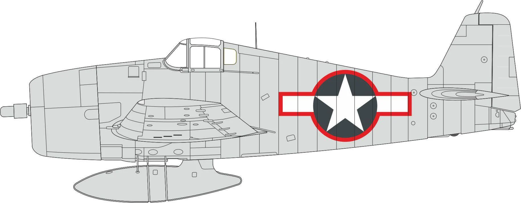 Eduard F6F-3 US national insignia w/ red outline 1/48 Mask for EDUARD