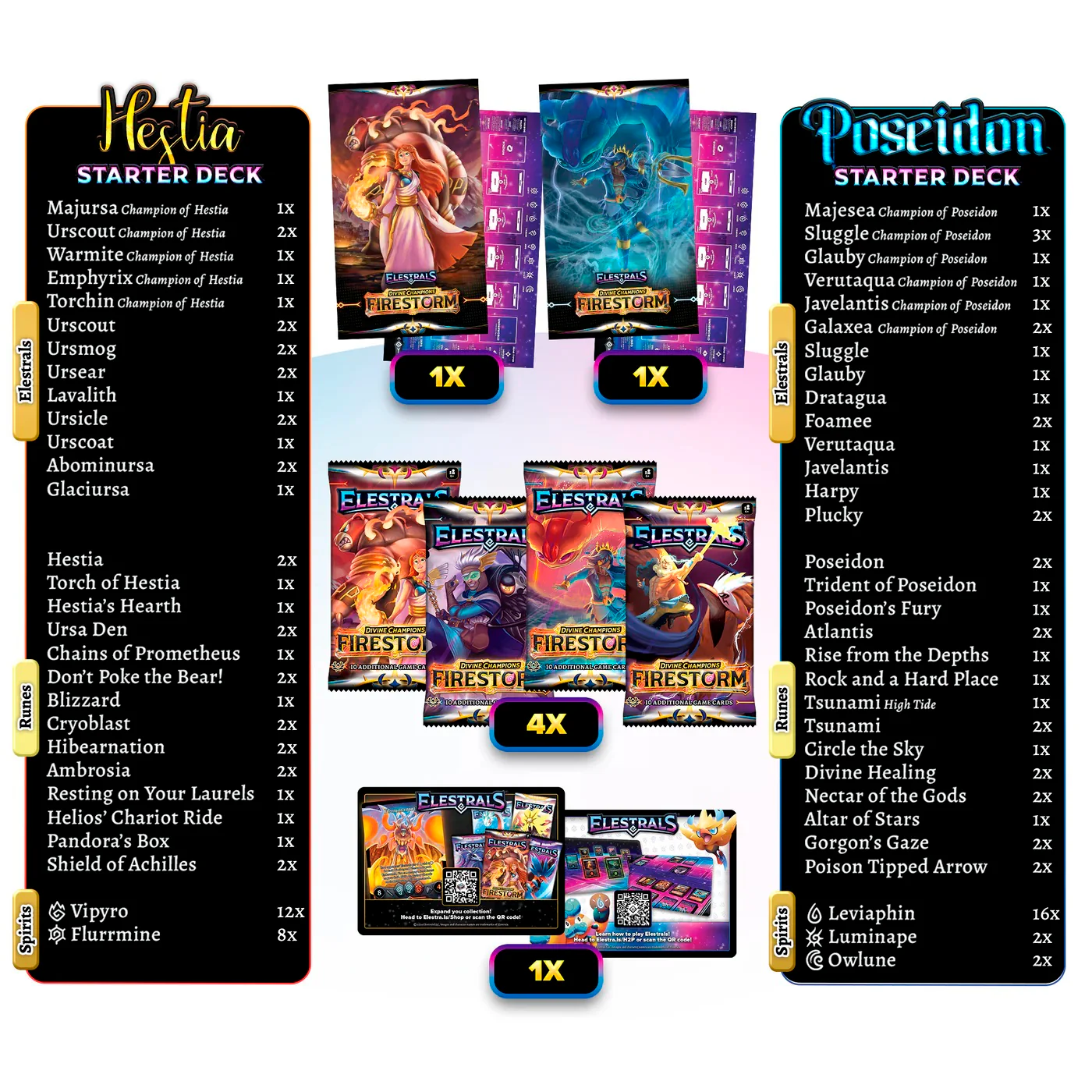 ELESTRALS FIRESTORM HESTIA VS. POSEIDON DOUBLE STARTER DECK BUNDLE - Image 4