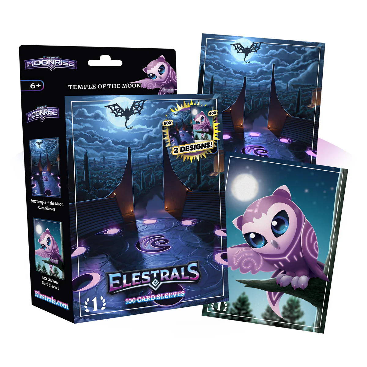 Elestrals: Moonrise- Card Sleeves- Temple of the Moon (60+40 ct) - Image 2