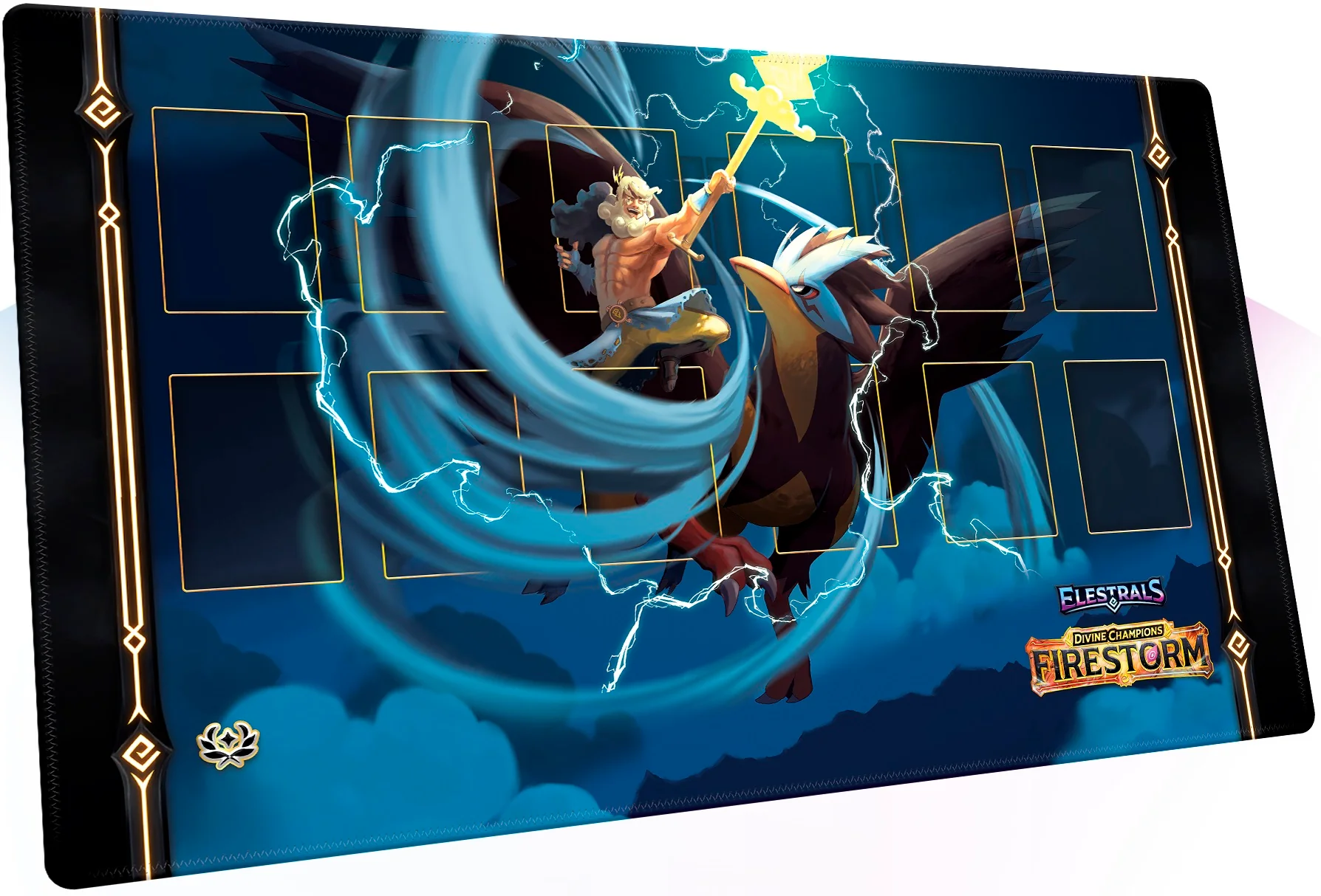ELESTRALS PLAYMAT FIRESTORM VOLTEMPEST CHAMPION OF ZEUS
