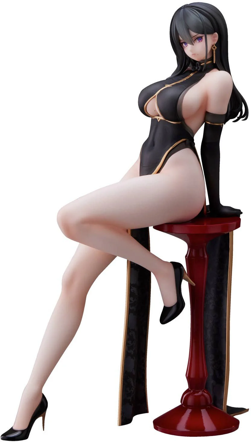 Hayabusa Illustration Black China Dress-chan