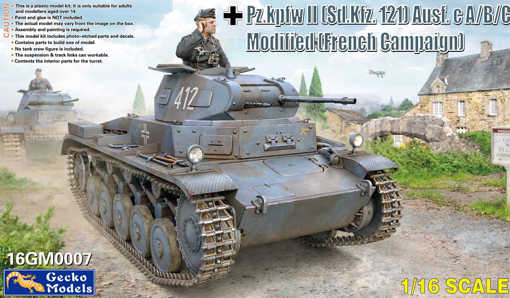 Gecko 1/16 Pz.kpfw II (Sd.Kfz. 121) Ausf.B Modified (French Campaign)