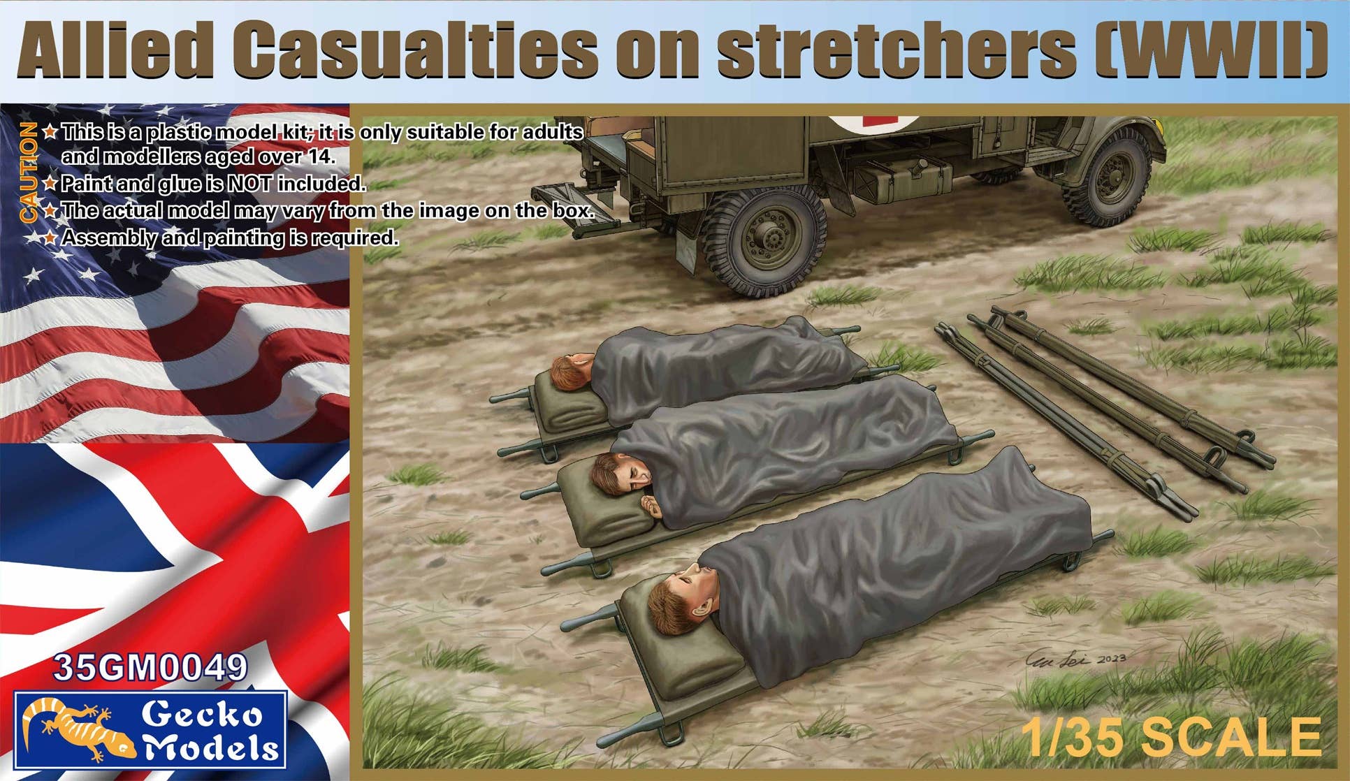 Gecko 1/35 Allied Casualties on stretchers (WWII)