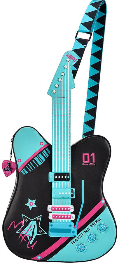 Hatsune Miku Guitar-Shaped Shoulder Bag