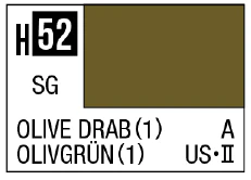 Mr Hobby AQUEOUS HOBBY COLOR - H52 SEMI-GLOSS OLIVE DRAB(1) (USAF/ARMY AIRCRAFT) - Image 3